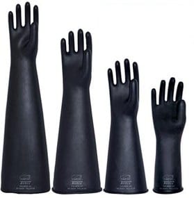 Guante Caucho Eterna Protex Negro C35 certificado EN388 y EN374